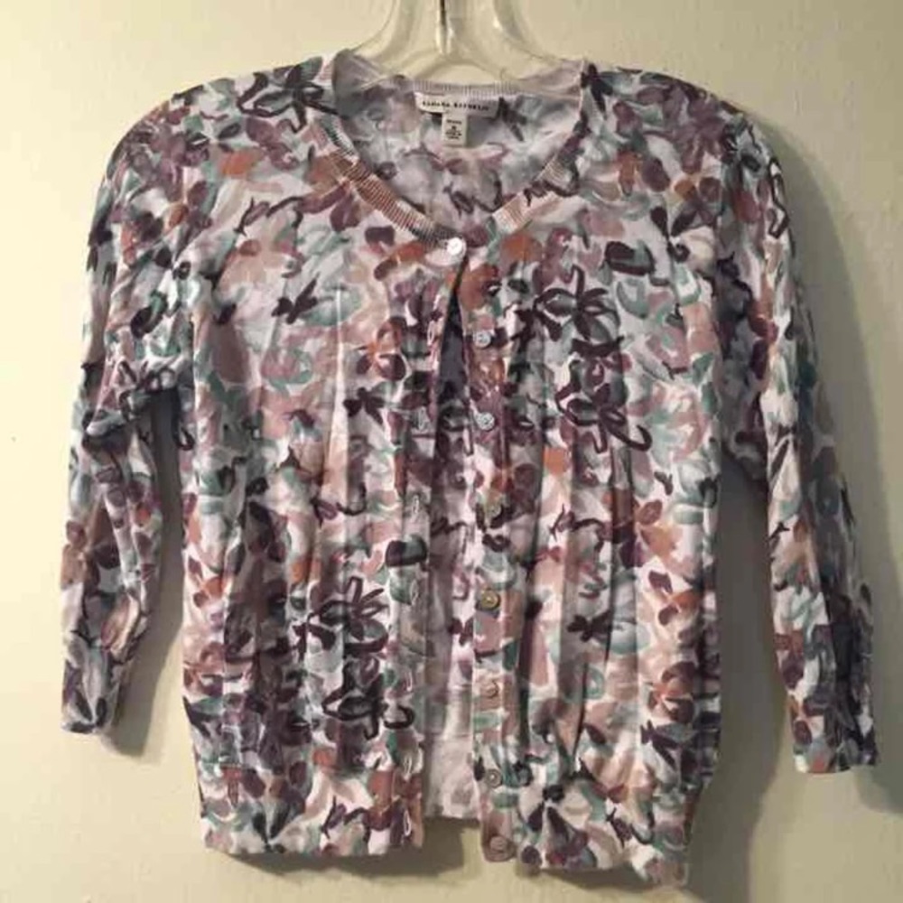 Banana Republic M petite floral cardigan